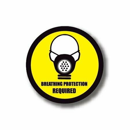 ERGOMAT 24in CIRCLE SIGNS - Breathing Protection Required DSV-SIGN 576 #0136 -UEN
